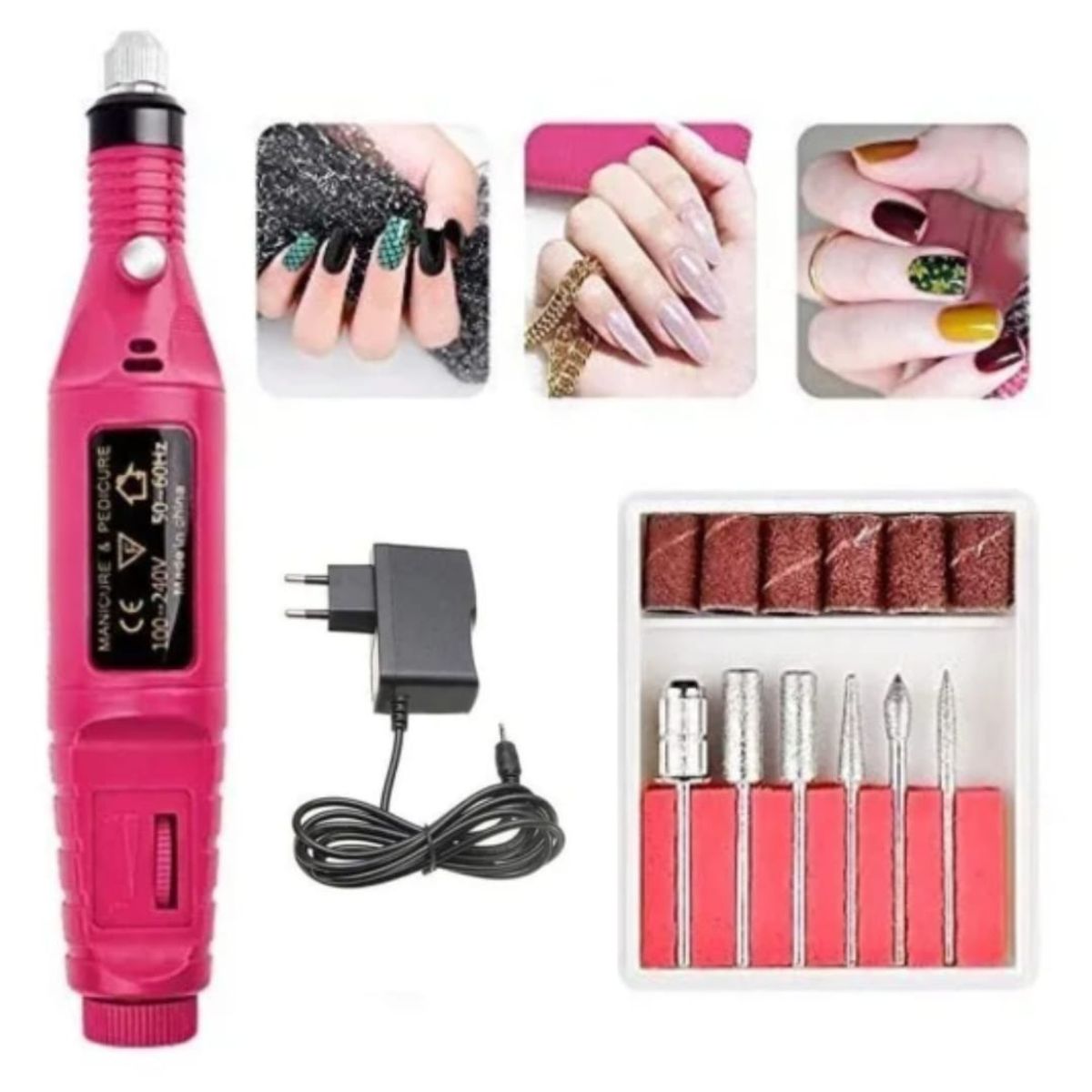 GENERICO - Limas De Uñas Eléctrico Manicura Pedicura Máquina Portátil