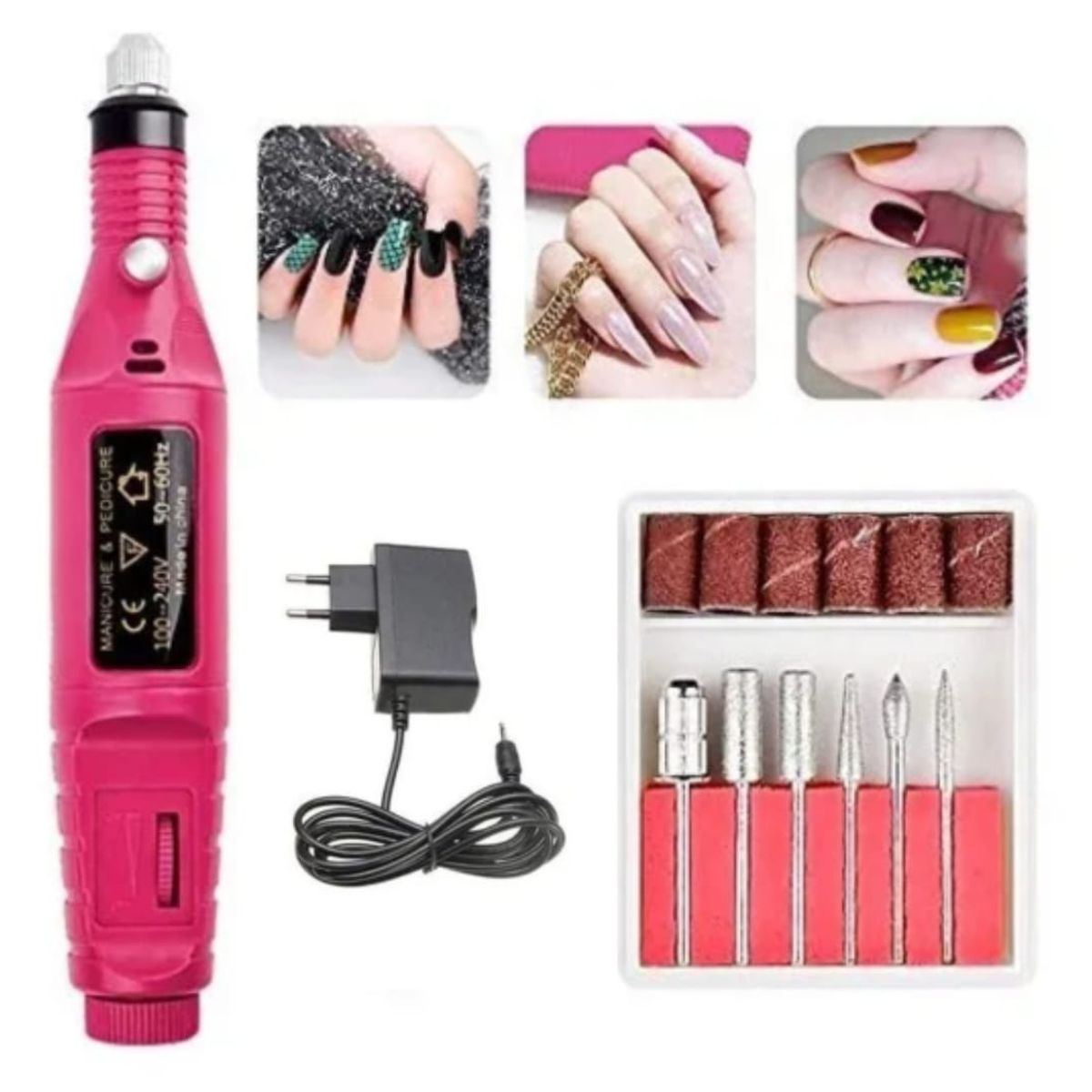 GENERICO - Limas De Uñas Eléctrico Manicura Pedicura Máquina Portátil