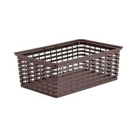 Canasta Plastica Café 35.6X23.6X13 cm Deco