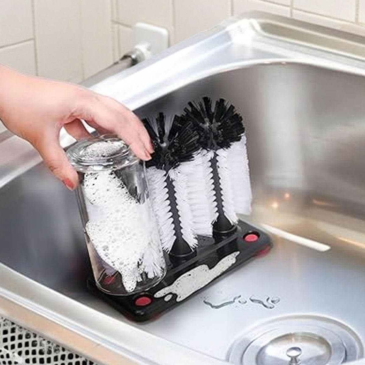 GENERICO - Lava Copas 3 Cepillos