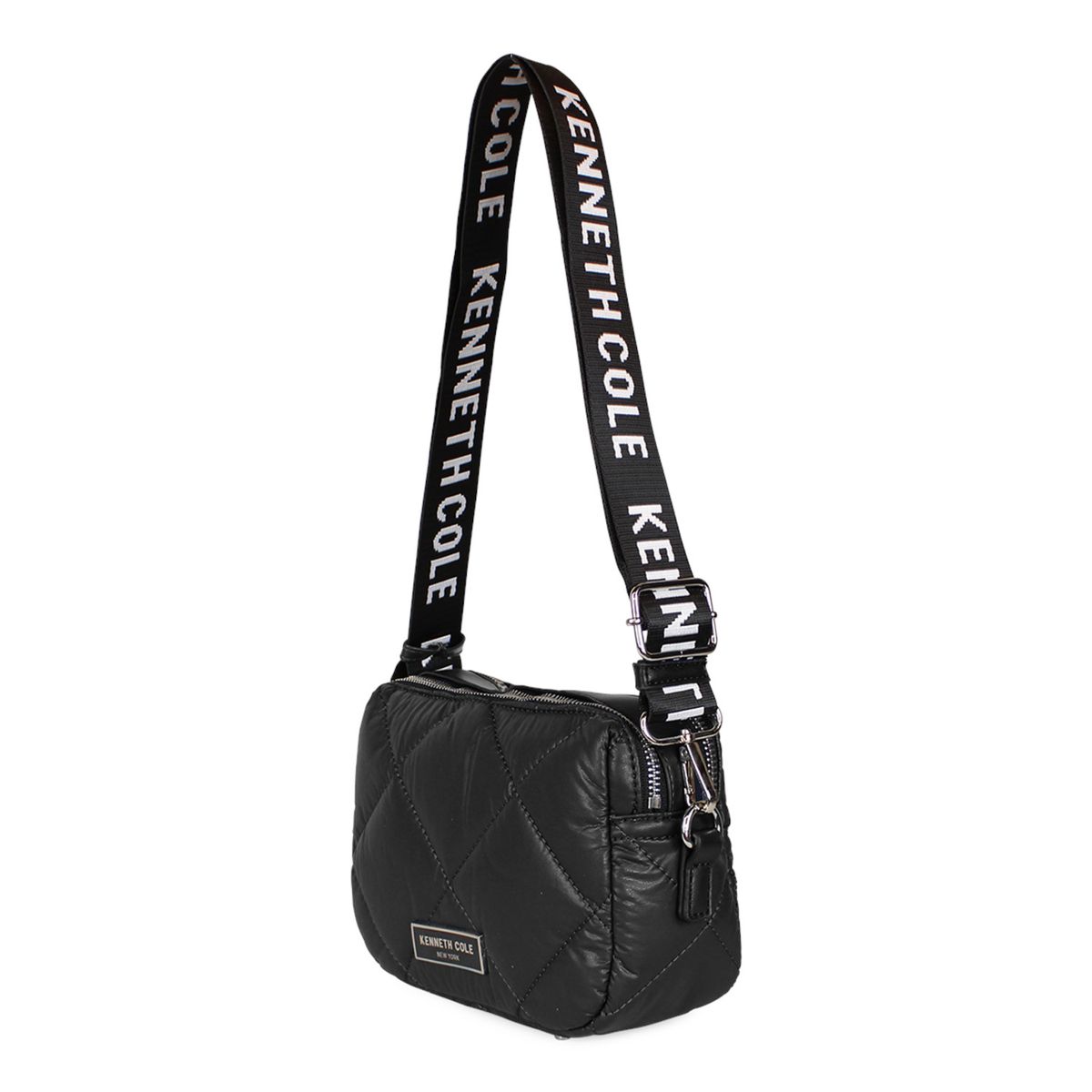 KENNETH COLE - Cartera acolchada Peyton negra KENNETH COLE