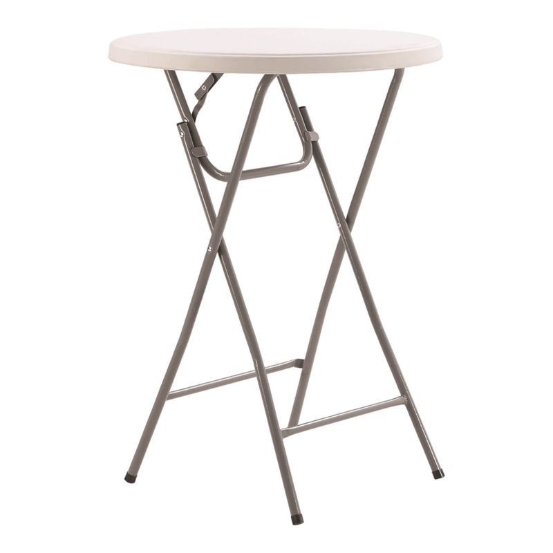 NORTHWEST - Mesa Plegable Redonda Bar 80x111 Cms Blanca Northwest