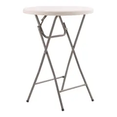 NORTHWEST - Mesa Plegable Redonda Bar 80x111 Cms Blanca