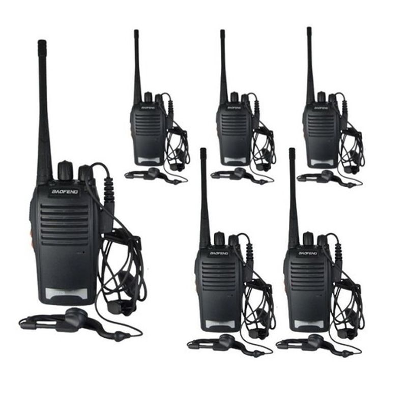 GENERICO - Pack Seis Radio Transmisor Walkie Talkie Bf-777s Baofeng Woki Toki