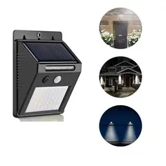 GENERICO - Foco Solar Aplique 20 Led Pared Mini Con Sensor