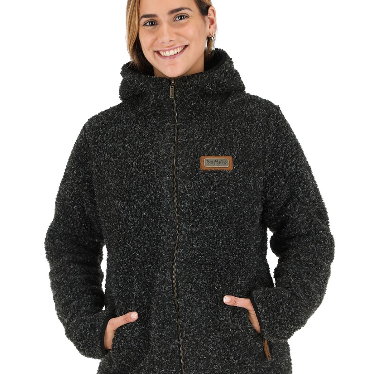 BUFFALO CHILE - Chaqueta Chiporro Negro Jaspeado Mujer