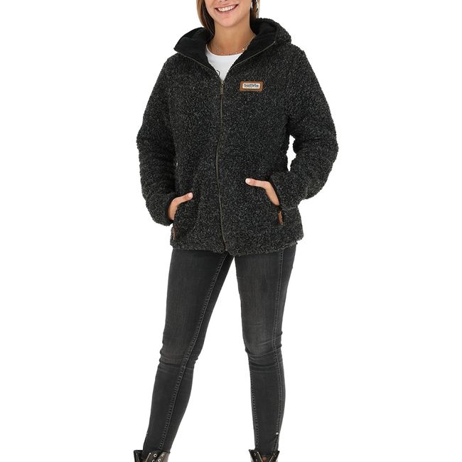 BUFFALO CHILE - Chaqueta Chiporro Negro Jaspeado Mujer