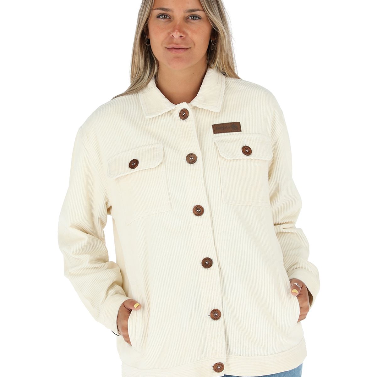 BUFFALO CHILE - Chaqueta Cotele Foki Blanco Mujer