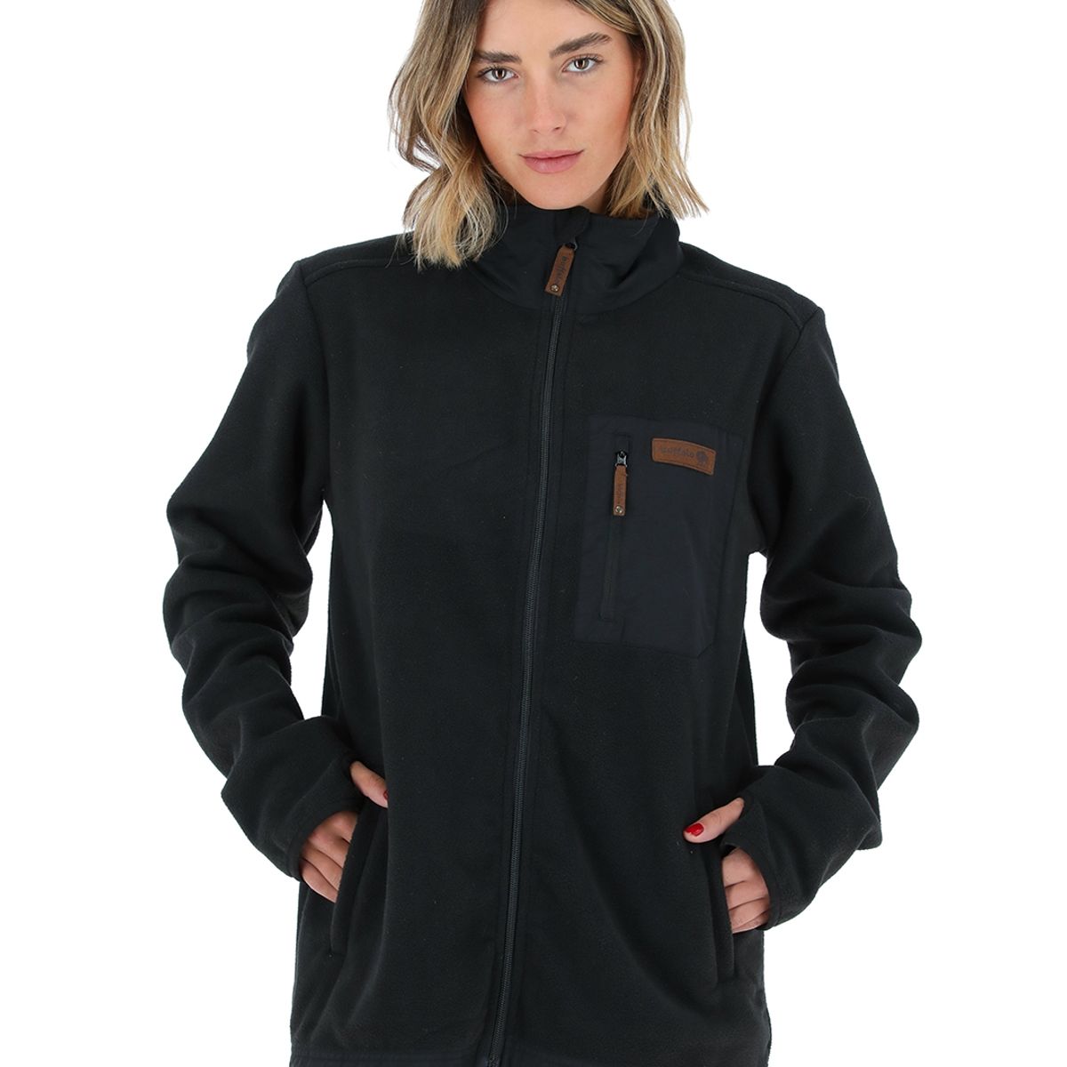 BUFFALO CHILE - Polar Veinticuatro Siete Negro Mujer