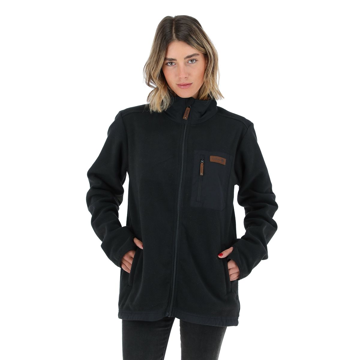 BUFFALO CHILE - Polar Veinticuatro Siete Negro Mujer