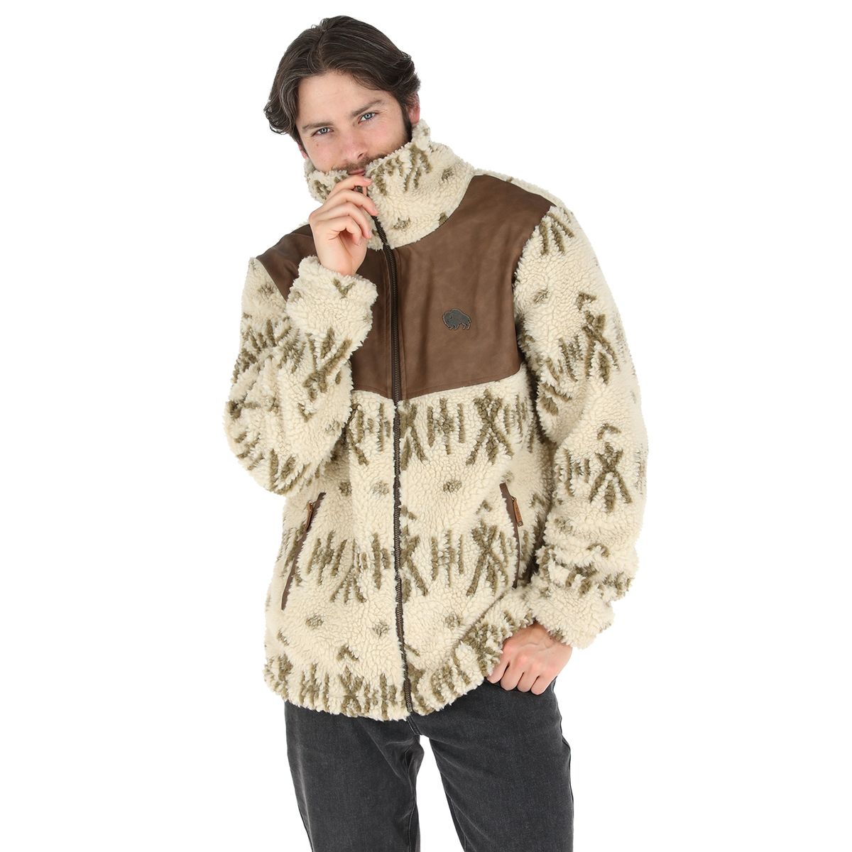 BUFFALO CHILE - Chaqueta Terrain Pattern Beige Hombre