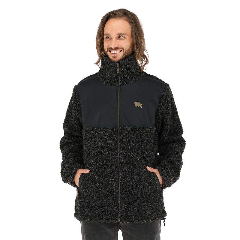 BUFFALO CHILE - Chaqueta Terrain Negro Jaspeado Hombre