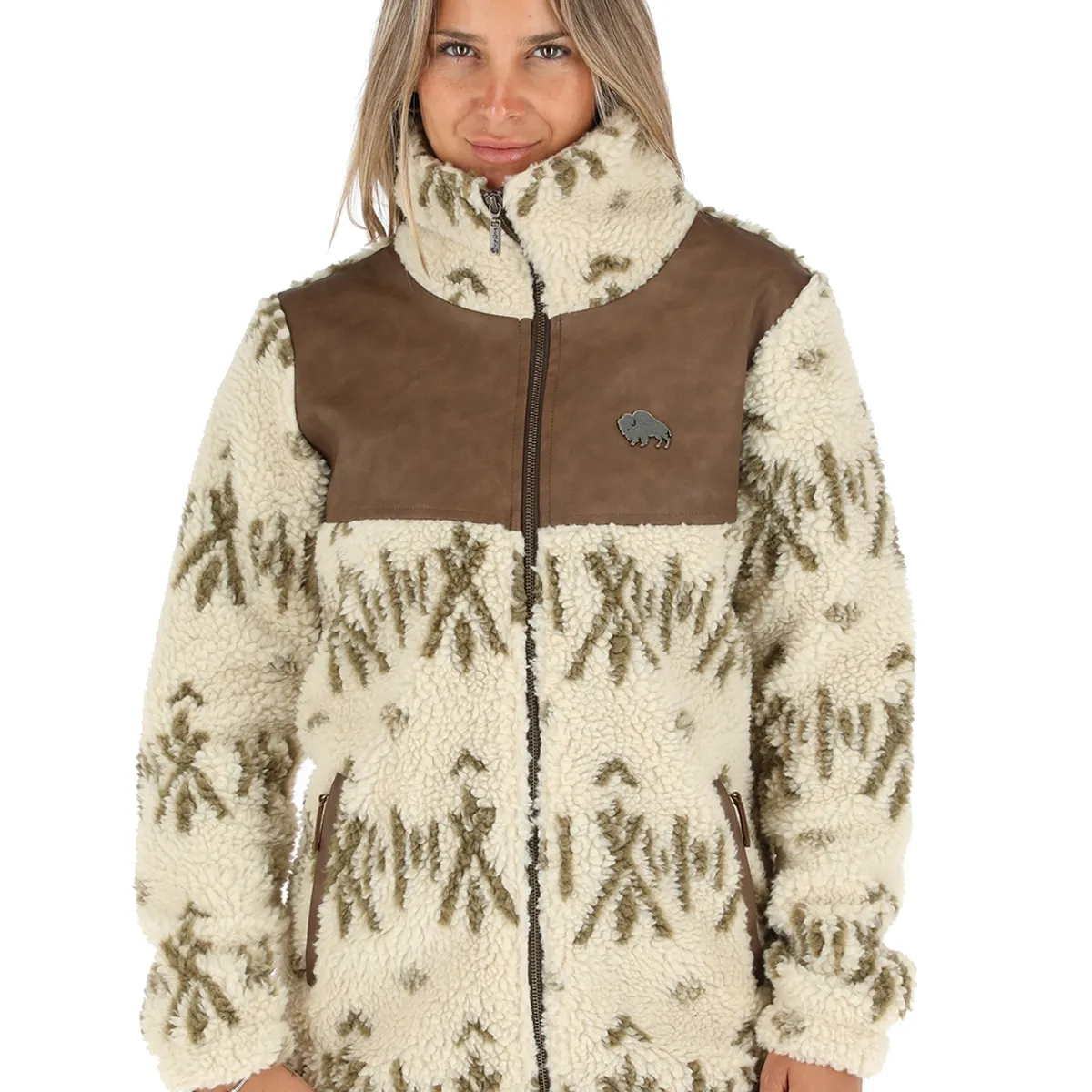 BUFFALO CHILE - Chaqueta Terrain Pattern Beige Mujer