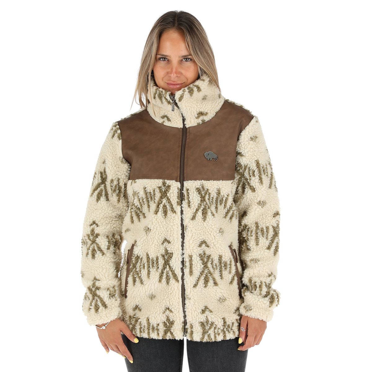 BUFFALO CHILE - Chaqueta Terrain Pattern Beige Mujer