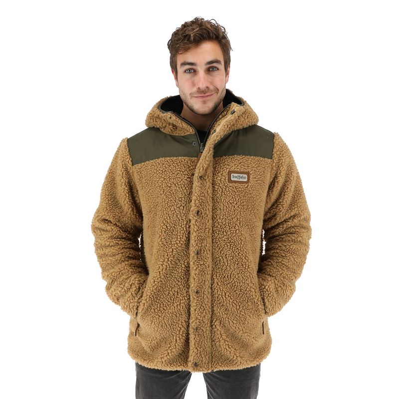 BUFFALO CHILE - Chaqueta Reversible Chipodos Mostaza - Negro Diseño Azul Hombre