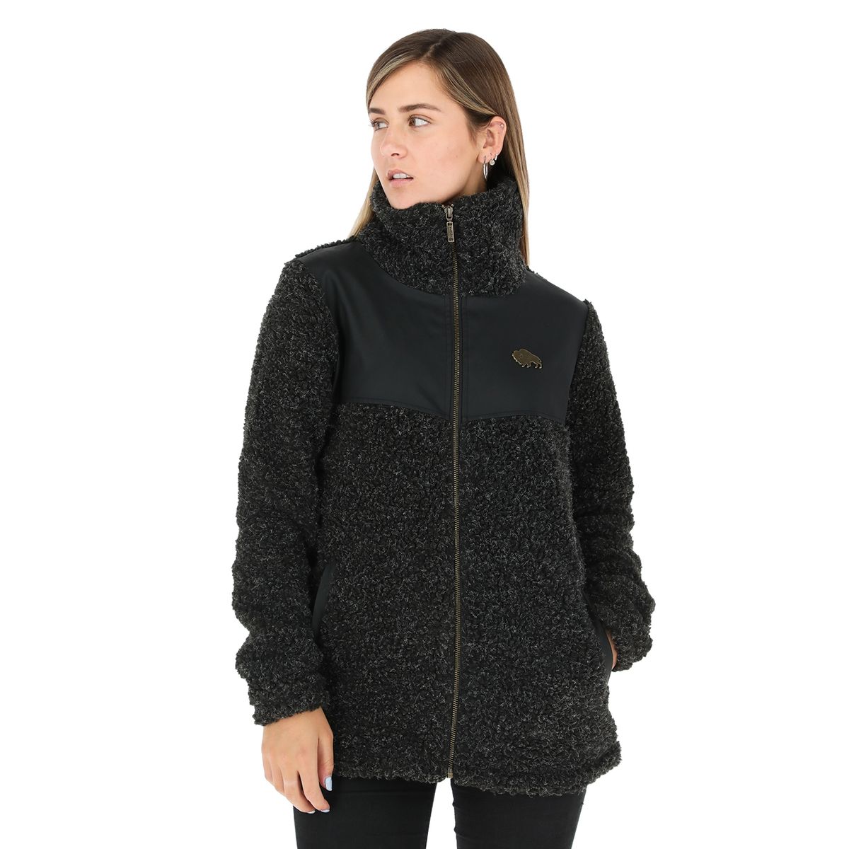 BUFFALO CHILE - Chaqueta Terrain Negro Jaspeado Mujer