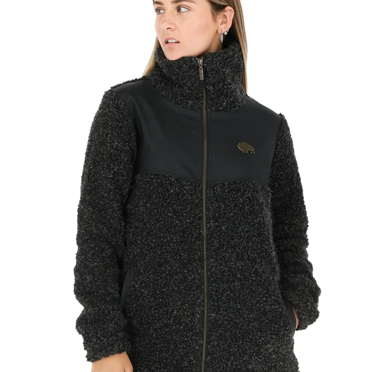 BUFFALO CHILE - Chaqueta Terrain Negro Jaspeado Mujer