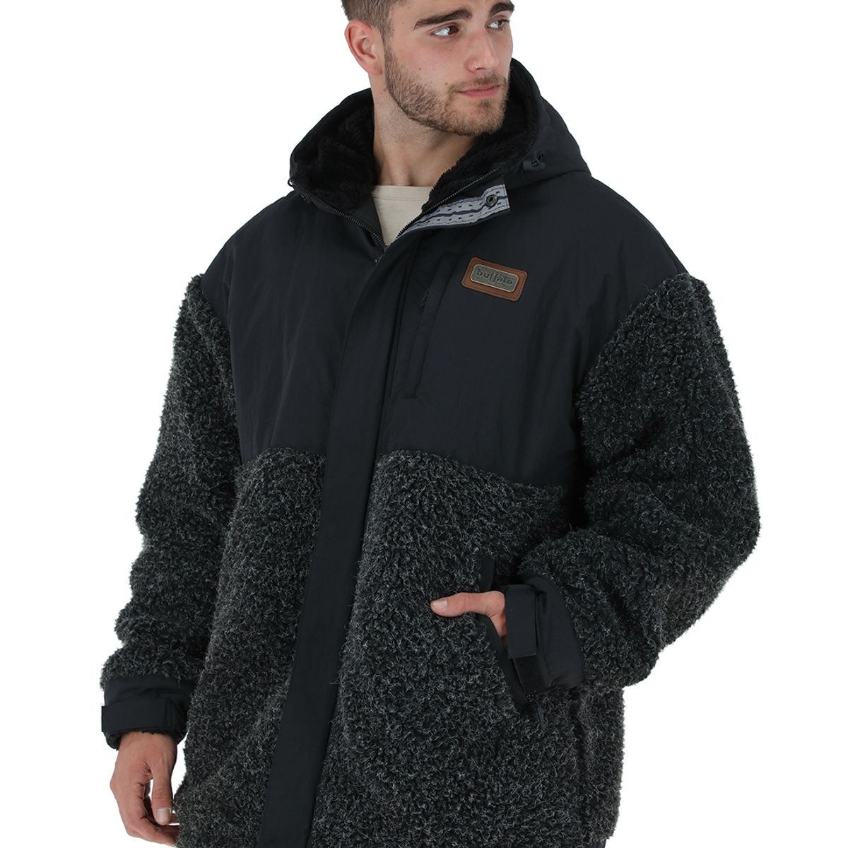 BUFFALO CHILE - Chaqueta Papua Negro Jaspeado Hombre