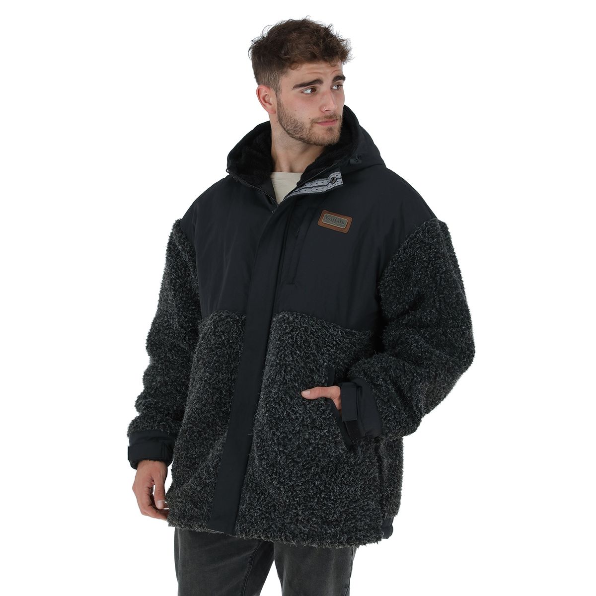 BUFFALO CHILE - Chaqueta Papua Negro Jaspeado Hombre