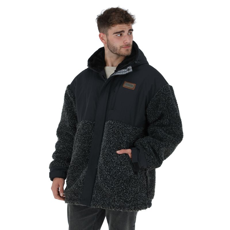 BUFFALO CHILE - Chaqueta Papua Negro Jaspeado Hombre.
