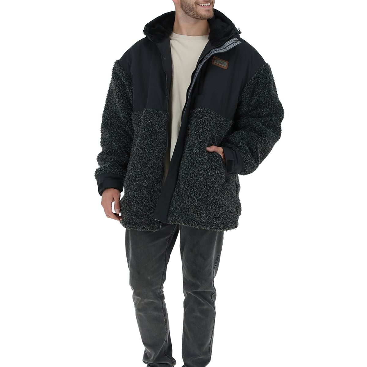 BUFFALO CHILE - Chaqueta Papua Negro Jaspeado Hombre