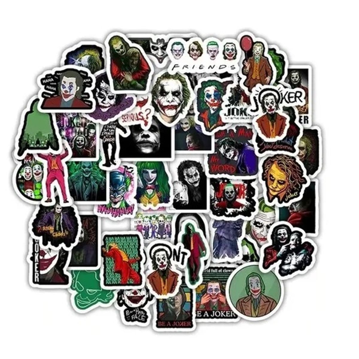 GARSIL - 50 Stickers The Joker - Etiquetas Autoadhesivas