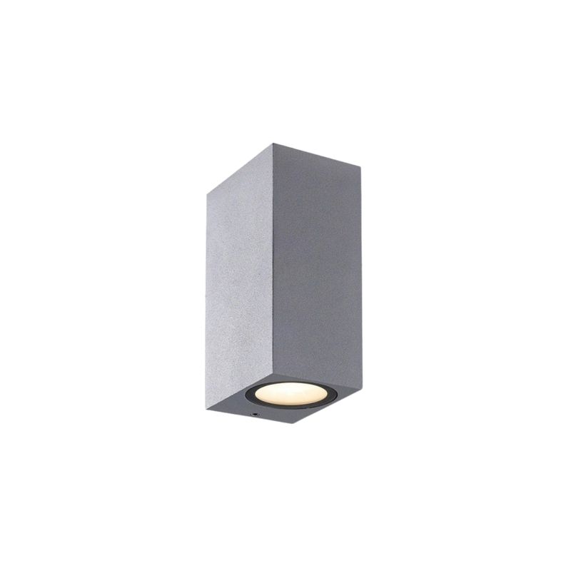 GENERICO - Aplique Lampara Gris Doble Dicroico LED Exterior Luz Fría