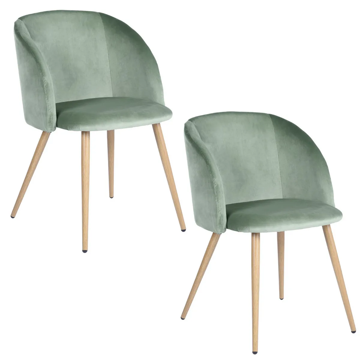 NOVAHUS - PACK 2 SILLA COMEDOR SITIAL LOUNGE TERCIOPELO VERDE