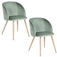 PACK 2 SILLA COMEDOR SITIAL LOUNGE TERCIOPELO VERDE