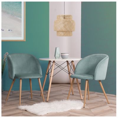 Imagen 2 del producto PACK 2 SILLA COMEDOR SITIAL LOUNGE TERCIOPELO VERDE