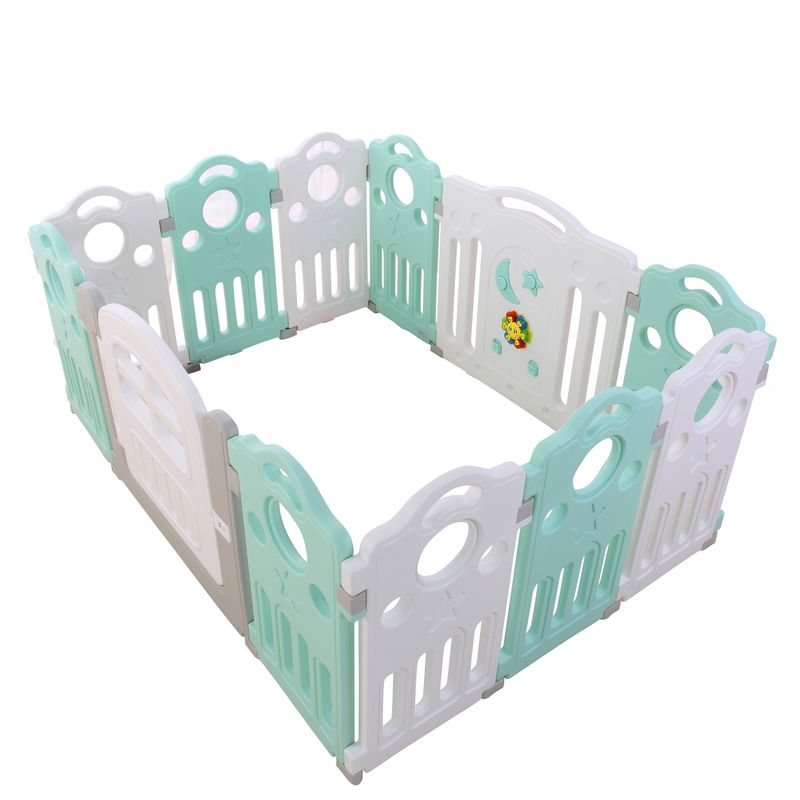 BEBECO - Corral Bebe 10+2 Verde Musical 153x116 cms. Altura 70 Bebeco