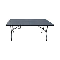 Mesa Plegable Rectangular 180x73 Cms Color Negro