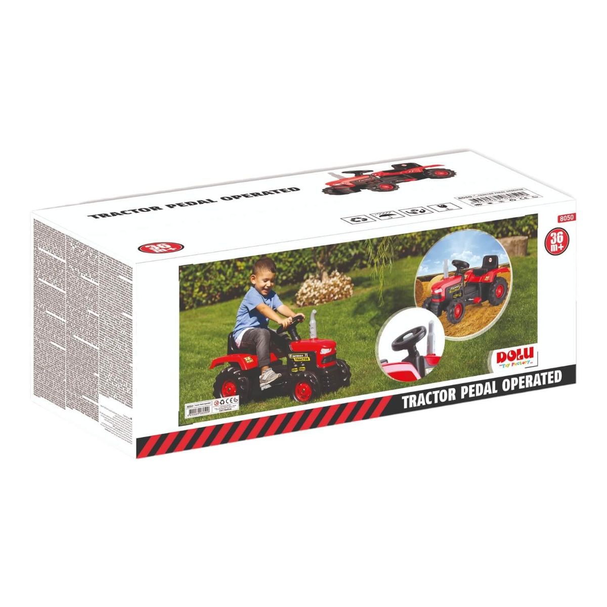 DOLU - Tractor Con Pedales Rojo 83x45x53 Cms Dolu