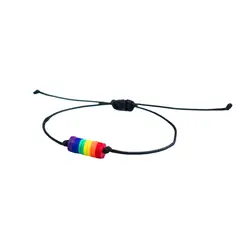 CRUSEC - Pulsera Arcoíris Unisex Brazalete De Cuerda Bandera