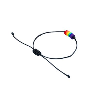 Imagen 2 del producto Pulsera Arcoíris Unisex Brazalete De Cuerda Bandera