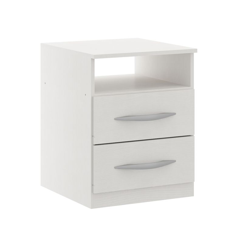 GENERICO - Velador Irlanda 2 cajones 36x38x46 Blanco