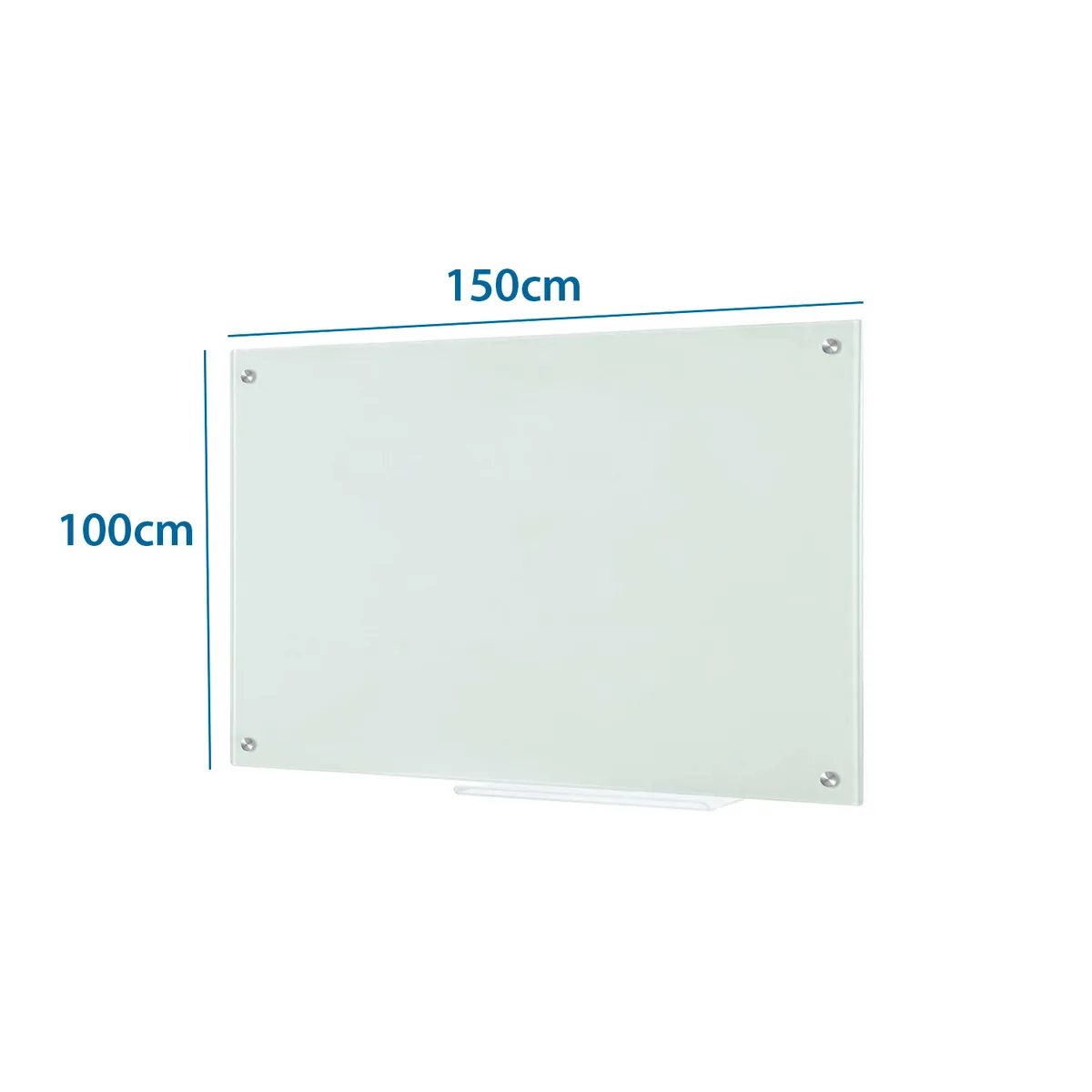 IGPRO - Pizarra «Glass Pro» Vidrio Templado Blanco de 100x150cm 4mm