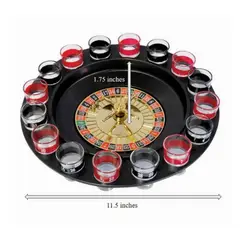 GENERICO - Set Juego De Casino Ruleta 16 Shots Tragos
