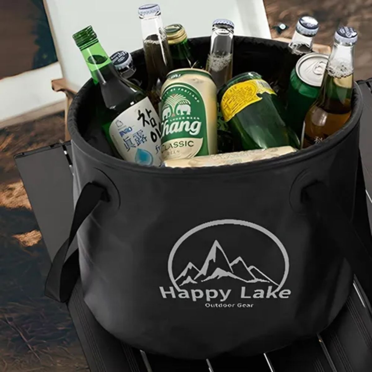 CRUSEC - Balde Cubeta Hielera 20L Cerveza Camping Plegable Portátil