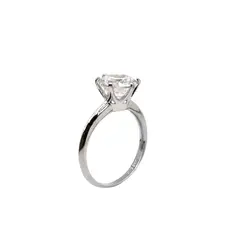 JOYAS MYTOKE - Anillo Solitario Zircon Plata 925 Compromiso Parejas Novia
