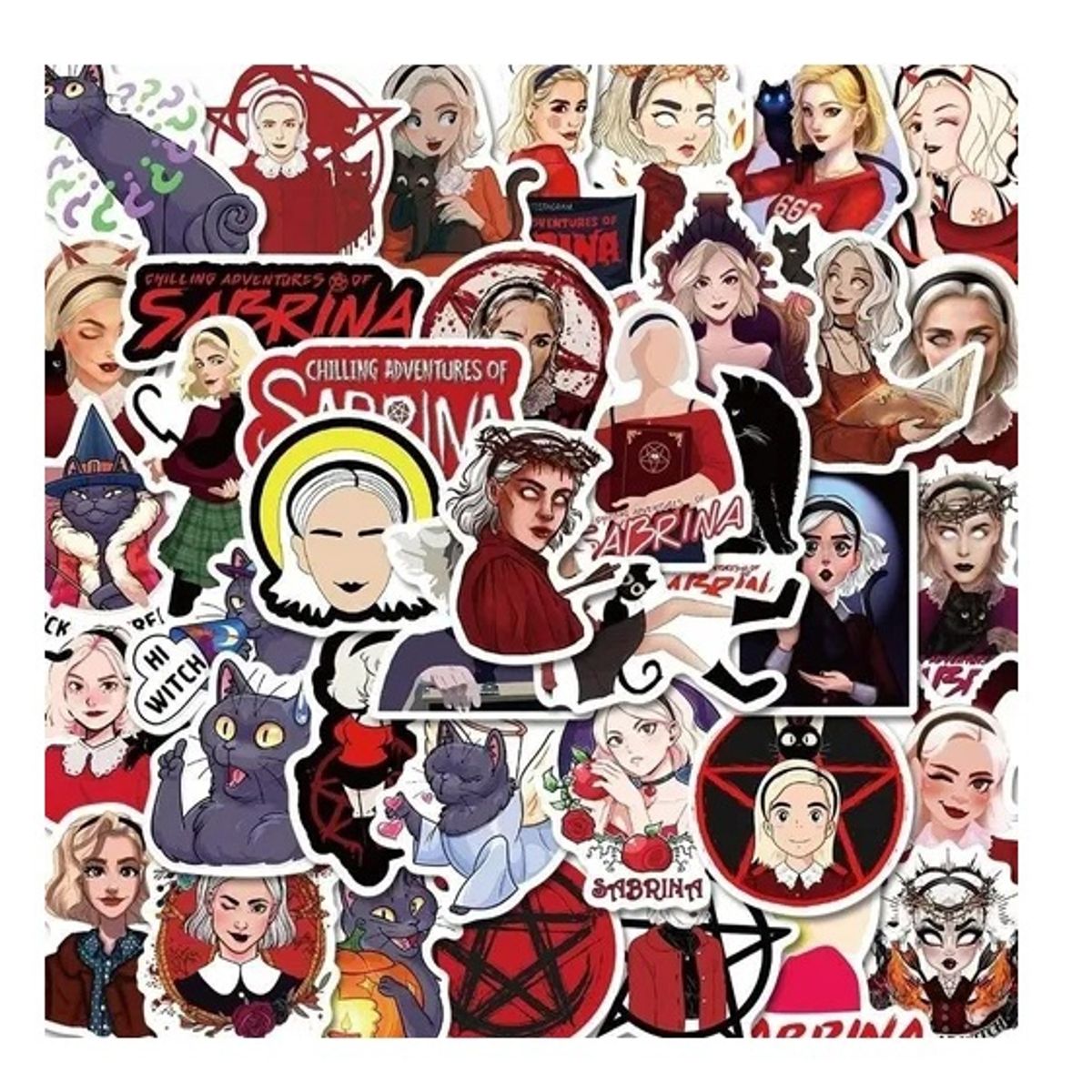 GARSIL - 50 Stickers Sabrina - Etiquetas Autoadhesivas