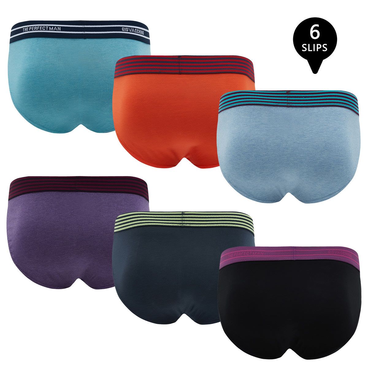 GIOVACCHINO - Pack de 6 slip Algodon Hombre.