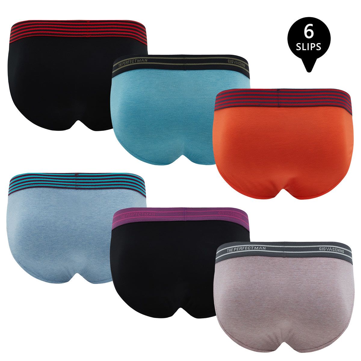 GIOVACCHINO - Pack de 6 slip Algodon Hombre.