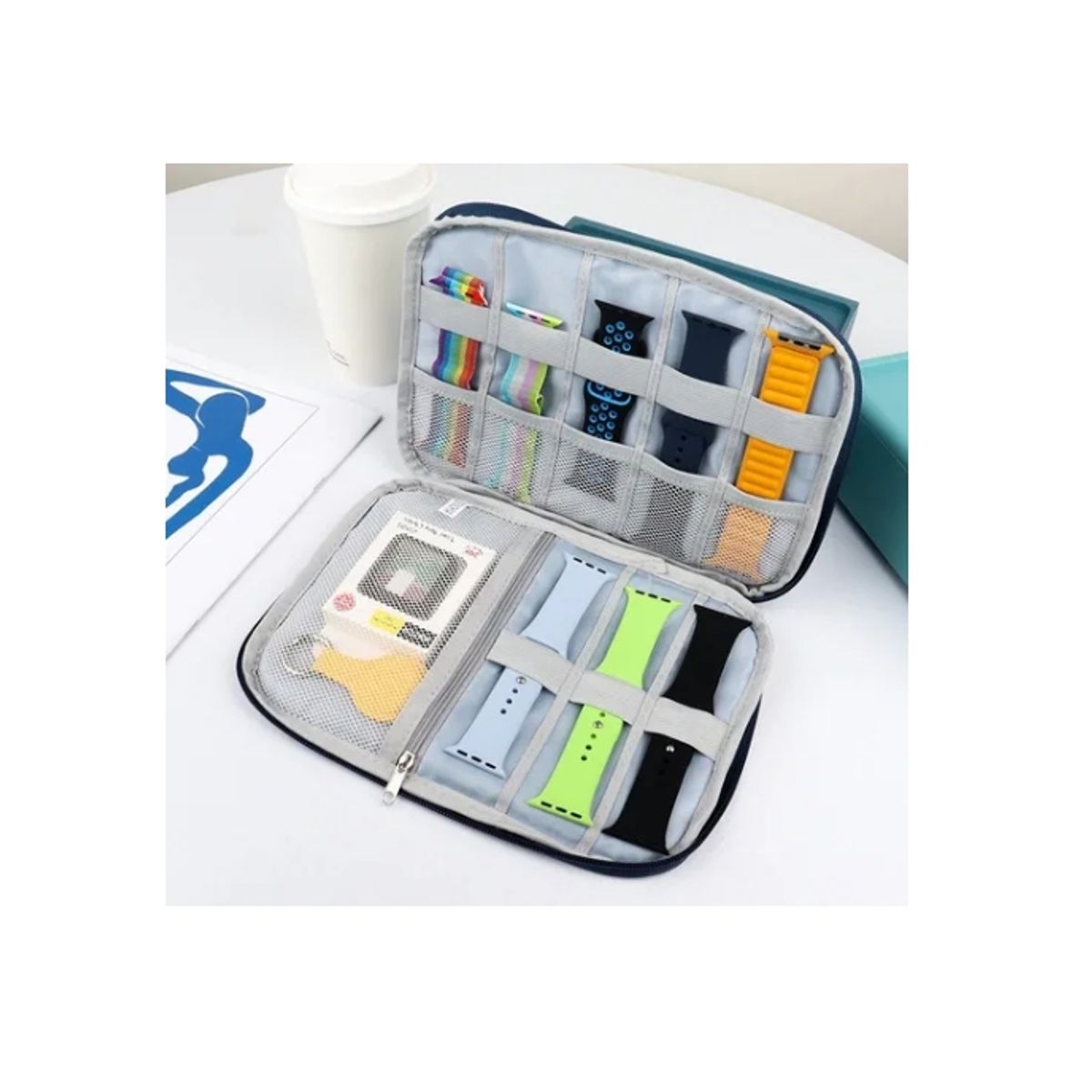 GENERICO - Organizador De Correa De Smartwatch Multifunción Modelo1- GRIS