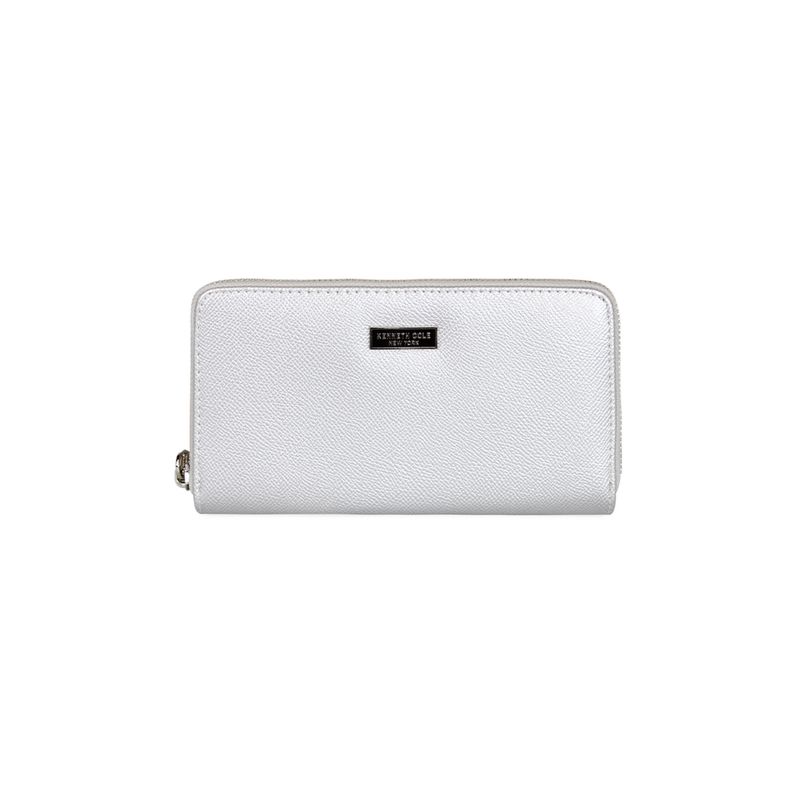 KENNETH COLE - Billetera mujer Bessie plateada KENNETH COLE
