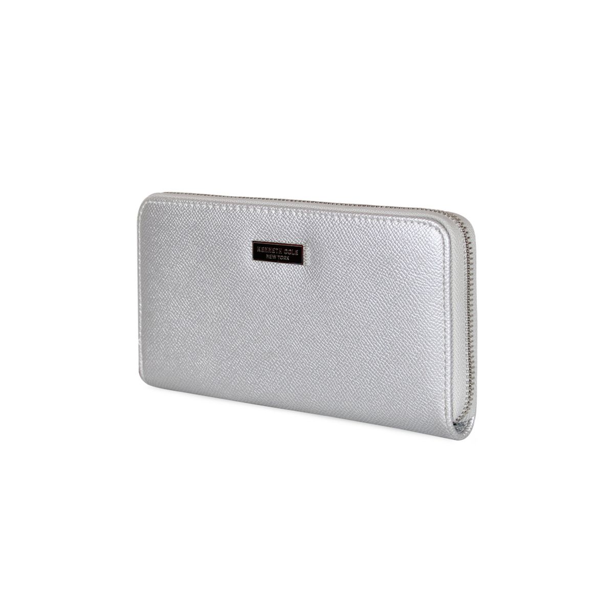 KENNETH COLE - Billetera mujer Bessie plateada KENNETH COLE