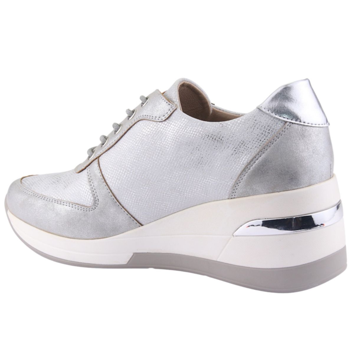 CHALADA - Zapatillas Mujer Plateado Plataforma Chalada Saly-12