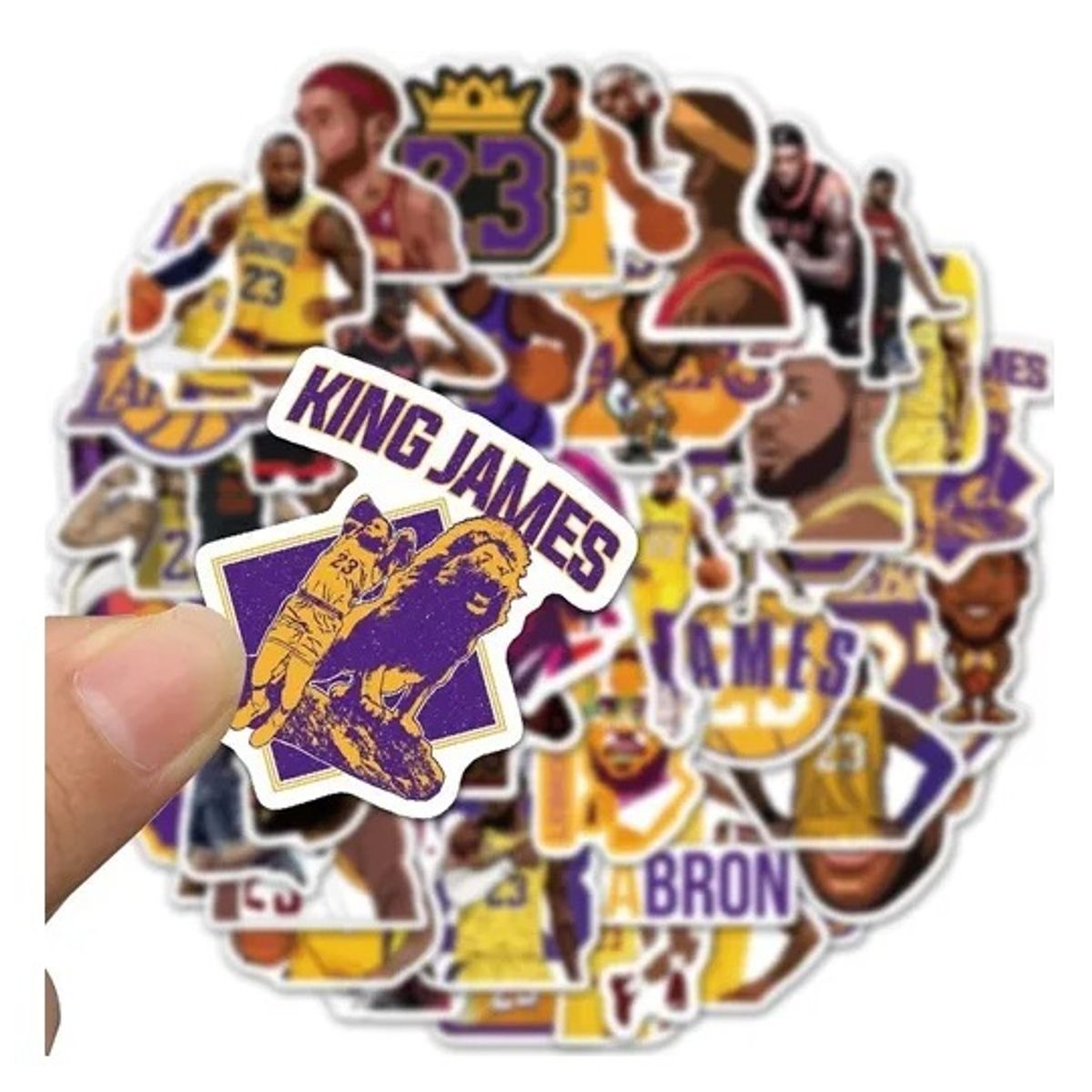 GARSIL - 50 Stickers LeBron James - Etiquetas Autoadhesivas