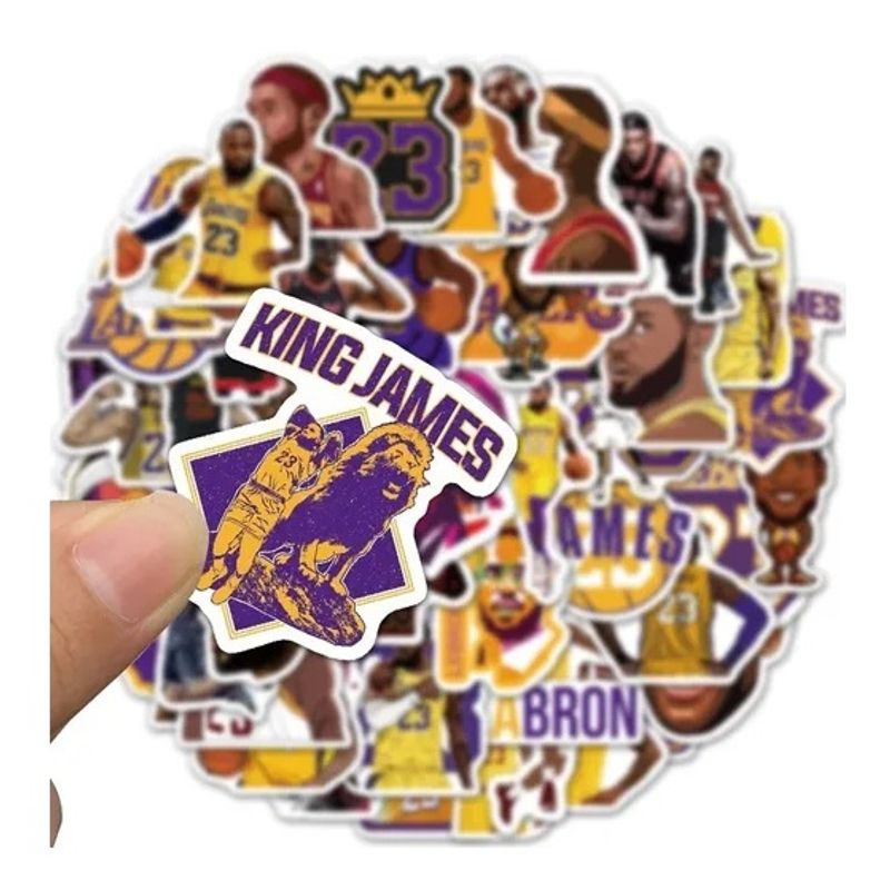 GENERICO - 50 Stickers LeBron James- Etiquetas Autoadhesivas