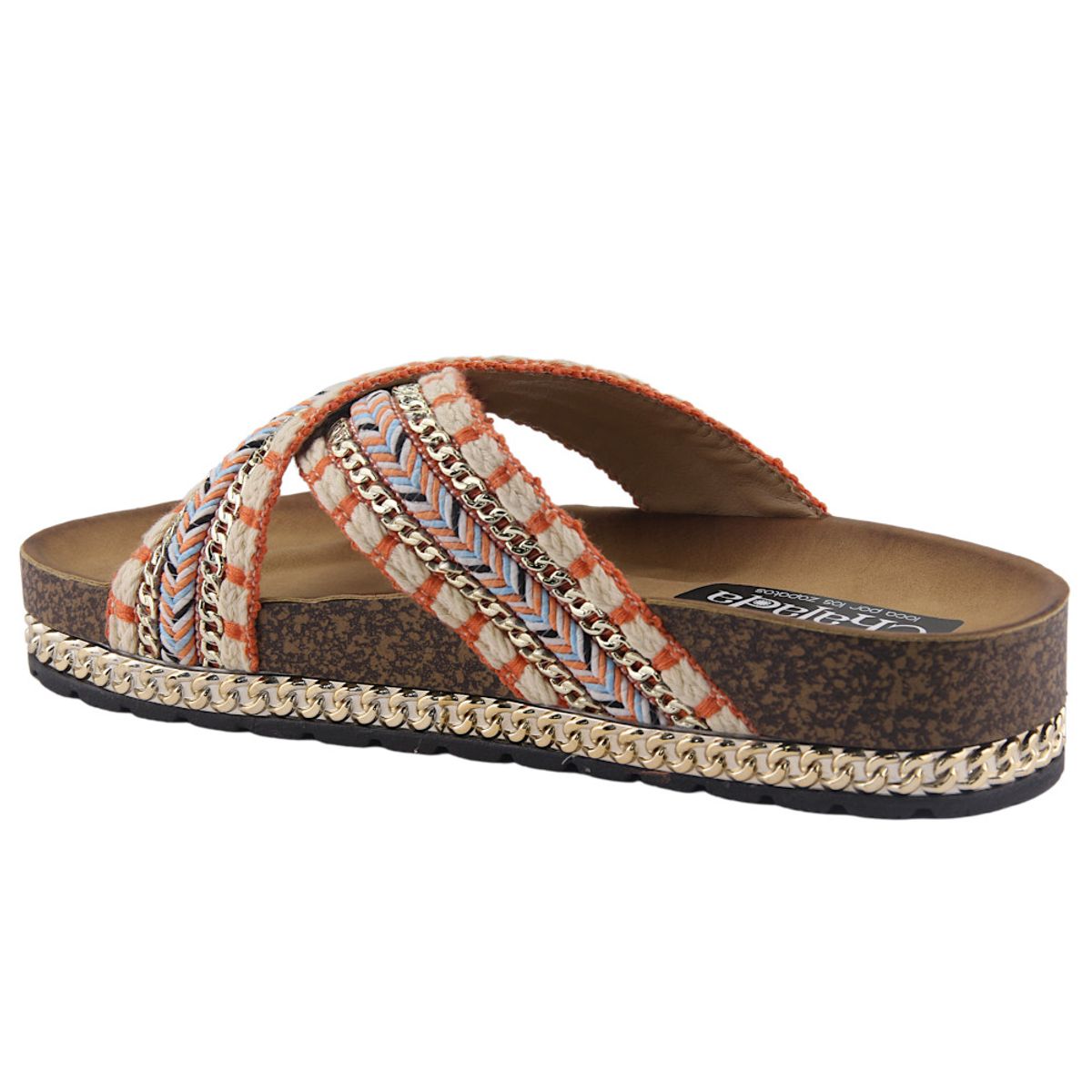 CHALADA - Sandalia Mujer Naranjo Plataforma Chalada Lila-11